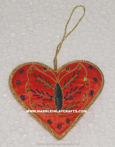 Exclusive Zari Embroidery <b>Christmas</b> <b>Tree</b> Ornaments - Product Image 1