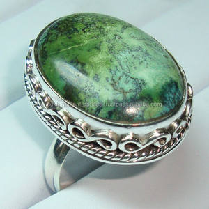 Blue Tibet Turquoise Sterling Silver Handmade Bohemian Style Simple Ring Eternity Vermeil Birthstone Ring Unisex Rings - Product Image 1