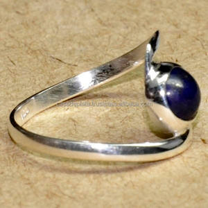 Best Quality Round Shape <b>Lapis</b> <b>Lazuli</b> Gemstone 925 Sterling Silver Fashion <b>Ring</b> Party Wear <b>Ring</b> Band Designer <b>Ring</b> Jewelry - Product Image 1