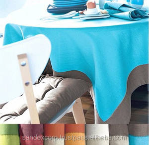 ผ้าปูโต๊ะแบบเรียบผ้าปูโต๊ะทำจากผ้าฝ้าย100% ออกแบบได้ตามต้องการในอินเดีย - Product Image 1