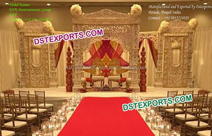 Escenario de boda de fibra, juego de escenario de FRP, rayasthani, indio, real, rjwada, nuevo modelo, decoración tradicional para escenario de boda, 2018 - Product Image 2