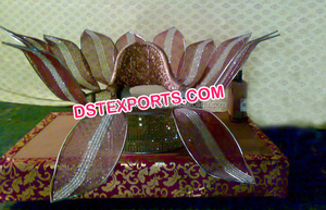 Doli-Concha de cristal para boda, cristal plateado, Palki, indio - Product Image 2