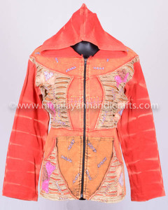 Chaqueta con capucha Bohemia hecha A mano, naranja-amarillo, CSWJ 404 A - Product Image 2