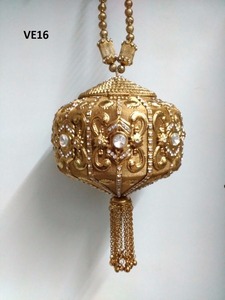 VE15A antiguo vintage indio artesanía artística diseñador bolsos en malla de alambre de metal cristales cuentas y diamantes tienda en línea - Product Image 2