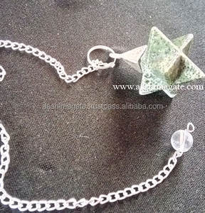 Vente en gros de pendules de radiesthésie étoilés Merkaba en aventurine faits à la main Agate en cristal Feng Shui Pierre semi-précieuse Artisanat - Product Image 3