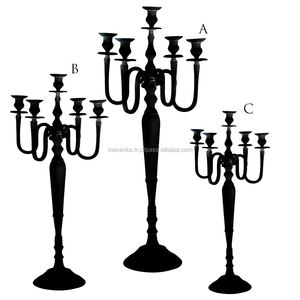 Candelabros de 5 brazos de aluminio de moda para boda y decoración del hogar centro de mesa suministros para eventos y fiestas con acabado dorado - Product Image 2