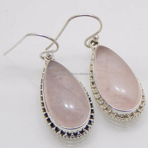 Elegant Natural <b>Rose</b> <b>Quartz</b> Gemstone 925 Sterling Silver Jewelry Fashion <b>Earring</b> Womens <b>Earring</b> - Product Image 1