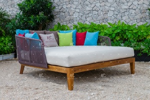 Tumbona doble moderna más vendida, Columpio de jardín al aire libre de ratán polivinílico de moda para Patio, hogar, hoteles - Product Image 4