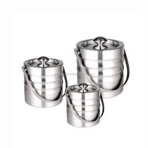 ถังน้ำแข็งสแตนเลสถังใส่เบียร์ทรงตรงทรงเหลี่ยมถังน้ำแข็งผนังสองชั้น - Product Image 1