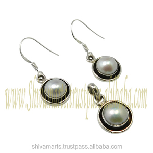 925 argent Sterling perle pierres précieuses boucle d'oreille pendentif ensemble haute qualité femmes charme bijoux plaqué or pour les fêtes et les cadeaux - Product Image 2