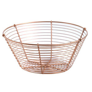 Cesta de malla de alambre de acero inoxidable barata de alta calidad personalizada para decoración del hogar para almacenamiento de alimentos - Product Image 1