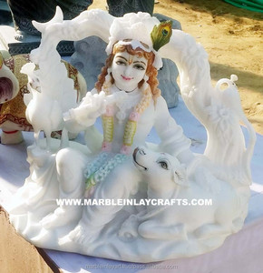 Antique Marble Krishna Statue For Sale - Product Image 1
