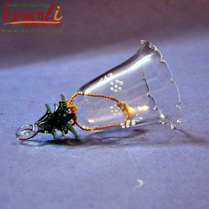 Adornos navideños de cristal soplado transparente, campana, decoración de árbol - Product Image 3