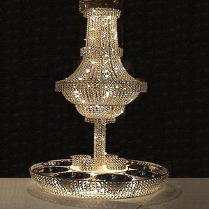 Elegancia Metal Crystal Chandelier Karahi Stand para boda Hotel y restaurante ocasión especial Decoración Karahi Stand - Product Image 1