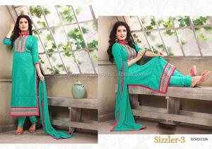 Dernière collection de Kurtis de créateur Kanya Libas avec Salwar Patiala imprimé et Dupatta en chiffon, provenant d'un exportateur en gros de Delhi. - Product Image 2