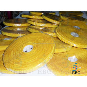 Ribete de Encaje Trenzado Dorado Ecológico OEM al por Mayor, Tela de Lentejuelas para Vestidos, Ribete de Encaje de Poliéster/Algodón - Product Image 5