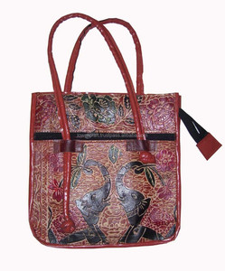 Bolsos de Hombro LOWELLCRAFT con Diseño de Krishna, Estilo Indio, PVC, 7 Pulgadas, Cierre con Cordón, Casuales - Product Image 1