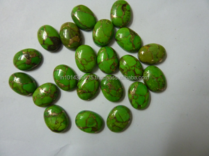 Piedra suelta para joyería, color verde cobre, turquesa, forma mixta, tamaño cortado - Product Image 3