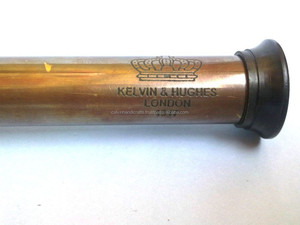 Télescope nautique antique Spyglass en laiton massif avec sac en cuir - Product Image 5