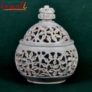 Lámpara de Piedra Tallada a Mano, Portavelas de Piedra para Velas de Té, Adorno Decorativo para el Hogar, Decoración Rústica Hecha a Mano - Product Image 2