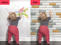 Papiers peints 3D autocollants pour la décoration murale intérieure, briques en mousse antistatiques modernes pour usage commercial et domestique