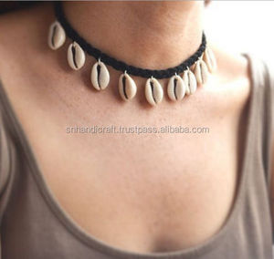 Premium Quality Shell Pendants Choker <b>Collar</b> Necklace Cotton Rope Beach Necklace - Product Image 1