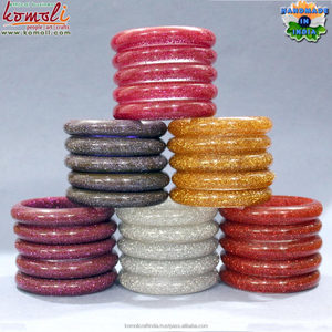 Brazalete de purpurina multicolor para mujer, joyería hecha a mano - Product Image 3