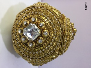 Handmade H4222 <b>Metal</b> Clutch for Ladies Gold Silver Evening Handbags Fashionable Tote Bags Stone <b>Beaded</b> Party Online Shopping - Product Image 2