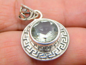 Joyería DE BODA clásica de Plata de Ley 925 para mujer, colgante religioso de piedras preciosas de cuarzo limón atractivo, colgantes de moda - Product Image 3