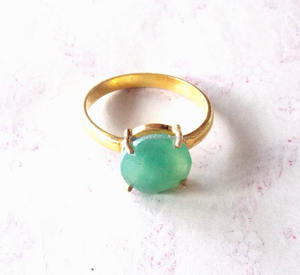 Anillo bohemio Vintage hecho a mano, piedras preciosas naturales, clásico, Plata de Ley 925, chapado en oro, ajuste de bisel, piedra natal, corte ovalado, fiesta - Product Image 1