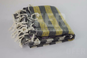 Ayder Peshtemal <b>Turkish</b> Fouta <b>Towels</b>, Pestemal, Hamam <b>Towels</b> Wholesale Bamboo Cotton Blanket - Pink and Blue Bamboo Collection - Product Image 6