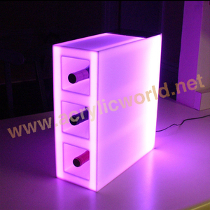 ชั้นวางขวดเครื่องดื่มอะคริลิคแบบมีไฟ RGB ควบคุมด้วยรีโมท เป็นมิตรกับสิ่งแวดล้อม สำหรับแสดงสินค้าและโฆษณา - Product Image 4