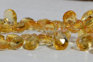 Hilo de citrino facetado de 8x6mm, piedra preciosa Natural amarilla, piedra Briolette para cuentas de joyería - Product Image 5