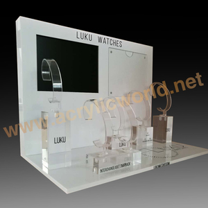 Reloj de acrílico/perspex transparente personalizado, pantalla de escaparate LED con pantallas de reloj LCD - Product Image 5