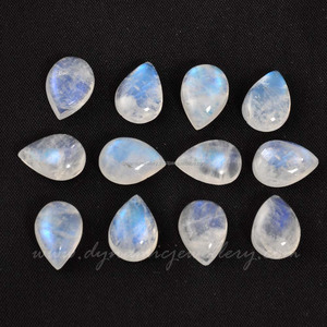 หินมูนสโตนสีรุ้งทรงลูกแพร์ขนาด10X14มม. อัญมณีหลวมกึ่งมีค่า - Product Image 1