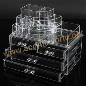 L รูป Plexi จอแสดงผลที่ทันสมัยแฟนซีผลิตภัณฑ์ใหม่เครื่องสำอางขายปลีกอะคริลิแสดงผลเครื่องสำอางเคาน์เตอร์ - Product Image 3