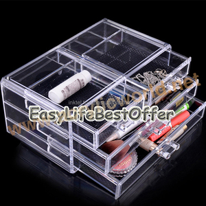 ขวดเครื่องสําอางอะคริลิคแบบกําหนดเองยืนแสดงออแกไนเซอร์เครื่องสําอางแสดงออแกไนเซอร์แต่งหน้าพร้อมลิ้นชัก - Product Image 4