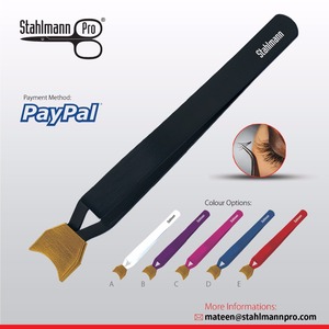 อุปกรณ์ต่อขนตาแบบมืออาชีพ,อุปกรณ์แหนบต่อขนตาทำจากสเตนเลสสตีลสวยงามมีปริมาณโลโก้ตามสั่ง - Product Image 5