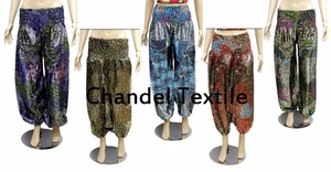 Pantalones bombachos holgados para mujer afgana en tela satinada Aladdin Pantalón elástico algodón Gypsy Yoga pantalón para pantalones al por mayor - Product Image 2
