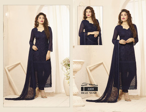 Vêtements traditionnels indiens pakistanais islamiques Salwar Kameez Khadr faits à la main en Gotta Net, robe musulmane élégante, velours de maternité - Product Image 3