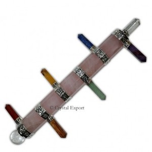 Varitas de Sanación con Cuarzo Rosa para Chakras - Product Image 1