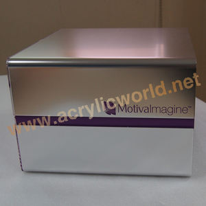 Récipient organisateur personnalisé en acrylique et aluminium à 3 tiroirs - Product Image 4