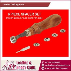 Leather Stitching Spacer Wheel <b>Tool</b> Set 6 Piece Adjustable Marking <b>Tool</b> | Leather <b>Craft</b> Hand <b>Tool</b> | Professional Kit India 2026 - Product Image 1
