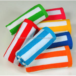 Venta al por mayor 100% algodón Cabana Toallas de playa por Avior Industries PVT LTD 1 lado terciopelo rayas patrón absorbente característica hecha India - Product Image 3