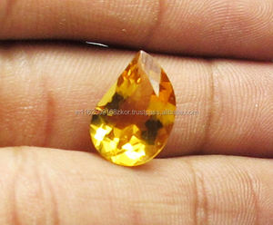 อัญมณีสีเหลืองสีเหลืองเจียระไนเจียระไนแบบแฟนซีสีเหลืองสีเหลืองพลอยสังเคราะห์รูปทรงแฟนซี - Product Image 1