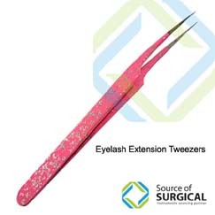 Pince à épiler chirurgicale professionnelle en acier inoxydable de précision pour extensions de cils et manucure, modèle à pointe fine - Product Image 2