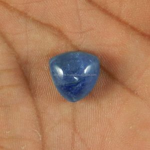 แทนซาไนต์สีน้ำเงินเข้มธรรมชาติทรงทริลเลียนคัต คาโบชอง 14.15 กะรัต 14x14 มม. พลอยหลวมสำหรับสร้อยคอเงิน IG3197 - Product Image 3