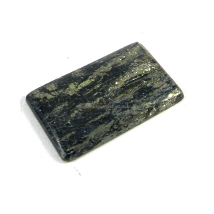 Kualitas Terbaik 7.24 Gms alami <span class=keywords><strong>Galena</strong></span> Marcasite persegi panjang batu permata Cabochon 20x32mm batu permata longgar untuk perhiasan IG2141 - Product Image 1