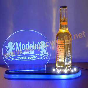 Acrylic LED Bottle Glorifier <b>Stand</b> & Perspex Wine Display Shelf-Advertising Use for & Eco-friendly Custom Logo - Product Image 3