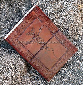 Cuaderno de cuero genuino Vintage de tapa dura, regalo de cuero puro, diario de agradecimiento, Agenda personalizada - Product Image 6